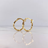 Candongas Eve 1.6gr / 1.9cm / Lisa Oro Amarillo 18K #