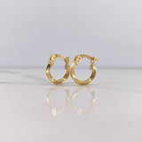 Candongas Eve 1.15gr / 1.9cm / Punteadas Oro Amarillo 18K #