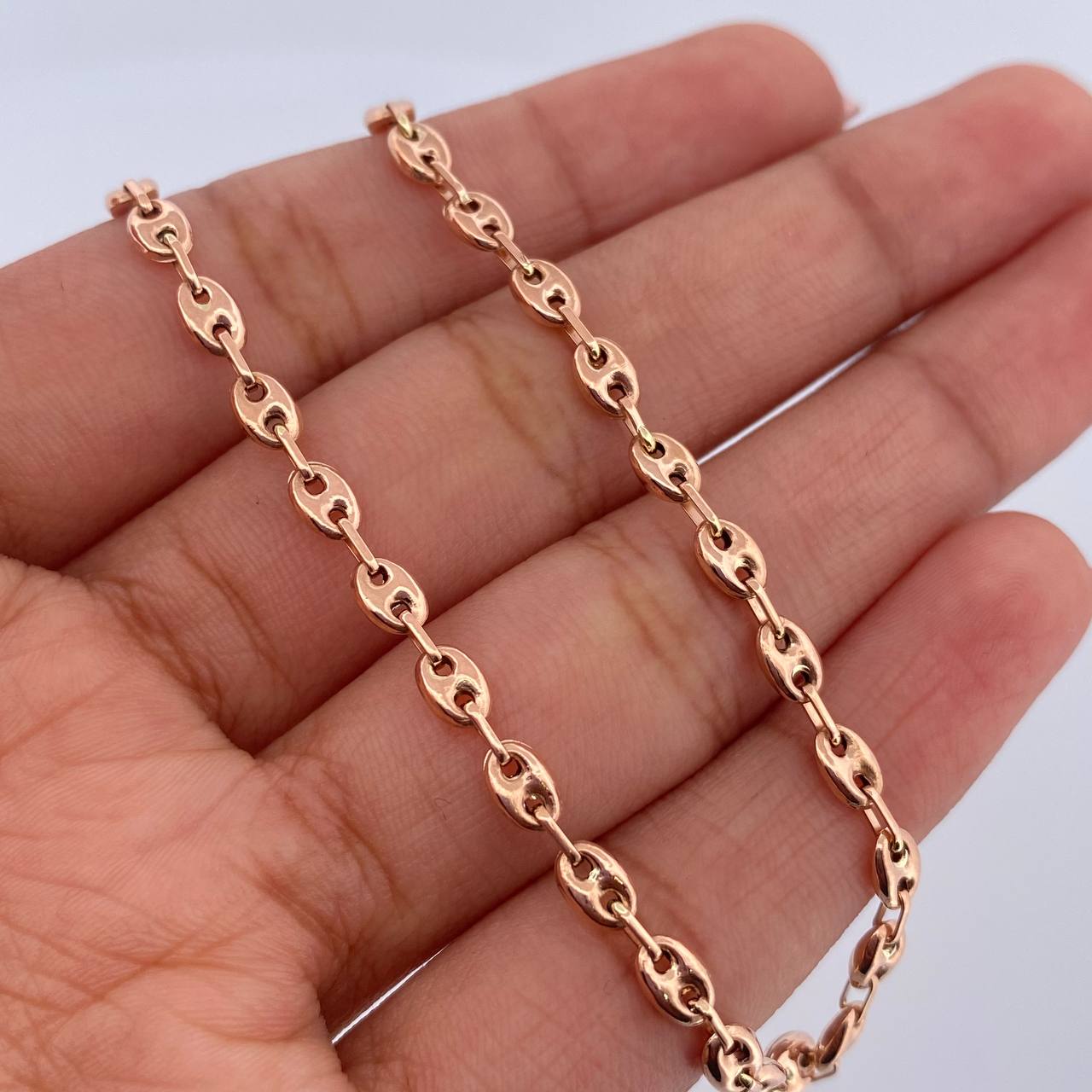 Tobillera GC 3.8gr / 26.2cm / 3.2mm Oro Rosa 18K $