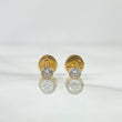 Topos Bisel 0.45gr / 3mm Circon Blanco Oro Amarillo 18K