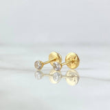 Topos Bisel 0.5gr / 3mm Circon Blanco Oro Amarillo 18K ©