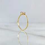 Anillo Solitario Bi Corazonado 1.3gr / T5 3/4 / Circon Blanco Oro Amarillo 18K