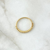 Anillo Mitad Esferas 1.7gr / T8 / Liso Oro Amarillo 18K *