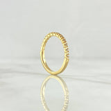 Anillo Media Churumbela 2gr / T5 3/4 / Circones Blancos Oro Amarillo 18K