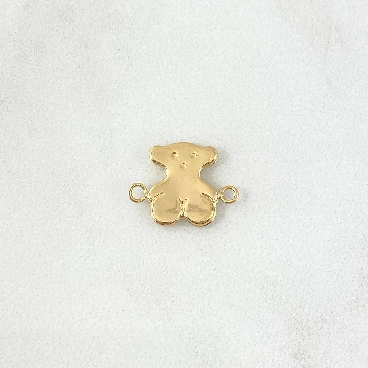 Herraje Oso TS 0.65gr / 1.2cm / Liso Oro Amarillo 18K