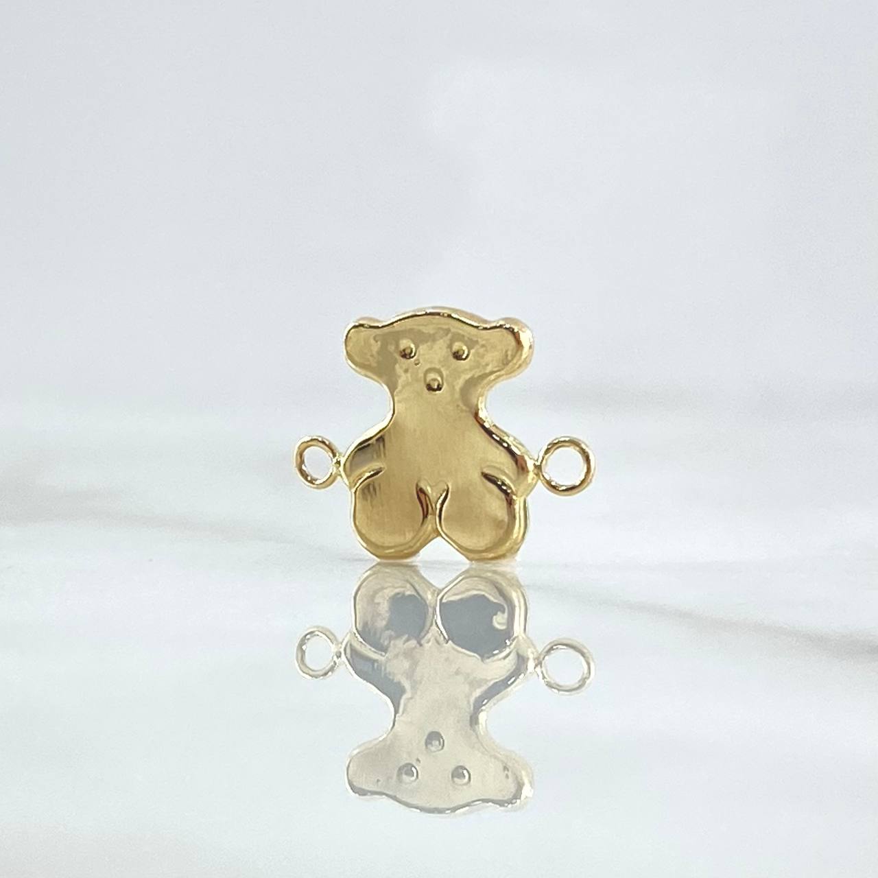 Herraje Oso TS 0.65gr / 1.2cm / Liso Oro Amarillo 18K