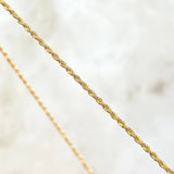 Set Cadena Lazo 1gr / 50cm / 1.2mm + Dije Guadalupe 0.35gr / 1.5cm Ovalo 1.35gr / Oro Amarillo 18K (Oferta)