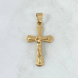 Dije Cruz Cristo 2.7gr / 3.6cm / Liso Oro Amarillo 18K