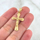 Dije Cruz Cristo 2.7gr / 3.6cm / Liso Oro Amarillo 18K