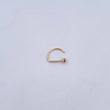 Piercing En Arco Cabeza Plana 0.15gr / 1cm / Circon Naranja Oro Amarillo 18K (Joya) &