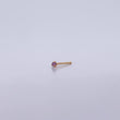 Piercing Chispa Recta 0.05gr / 1cm / Circon Morado Oro Amarillo 18K (Joya) &