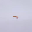 Piercing Chispa Recta 0.05gr / 1cm / Circon Fucsia Oro Amarillo 18K (Joya) &