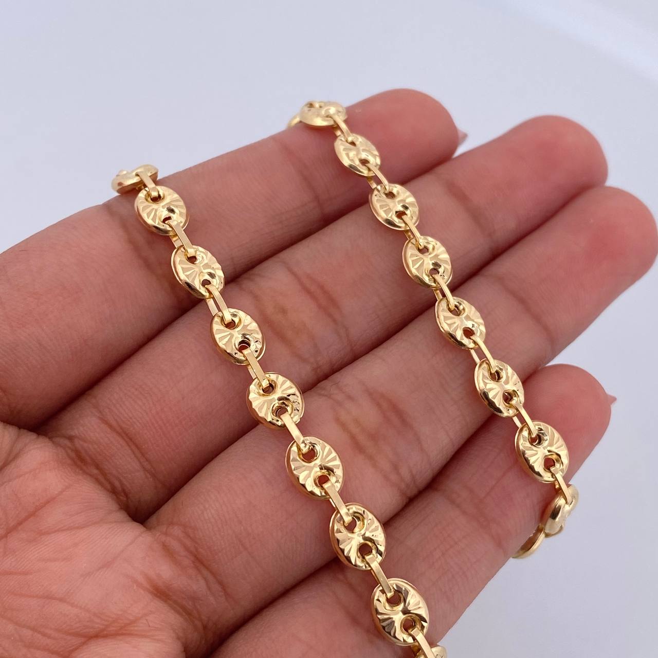 Cadena GC 14.35gr / 56cm / 5.1mm Diamantado Oro Amarillo 18K $