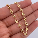 Tobillera GC 5.2gr / 25.6cm / 4mm Diamantado Oro Amarillo 18K $