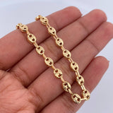 Tobillera GC 5.7gr / 24.9cm / 4.2mm Diamantado Oro Amarillo 18K $