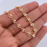 Pulso GC 3.7gr / 17.8cm / 4mm Diamantado Oro Amarillo 18K $