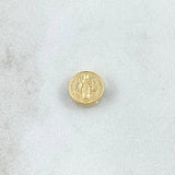 Herraje San Benito 0.25gr / 8mm Tambor Oro Amarillo 18K *