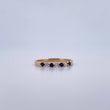 Anillo Argolla Churumbela 1.45gr / T6 3/4 / Circones Blancos Azules Oro Amarillo 18K $