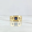 Anillo Cinturon Estela 3.95gr / T9 / Circone Blancos-Azul Oro Amarillo 18K *