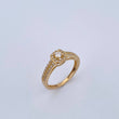 Anillo Halo Cuadrado 2.45gr / T5 1/4 / Circones Blancos Oro Amarillo 18K &