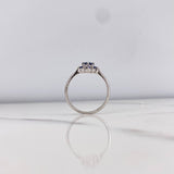 Anillo Flor Driada 2.05gr / T6 / Zafiros 43pts Diamantes 07pts Oro Blanco 18K (Joya) &