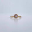 Anillo Solitario Churumbela 2gr / T5 3/4 / Circones Blancos Oro Amarillo 18K &