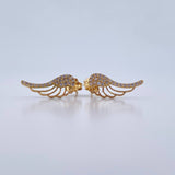 Topos Alas 1.8gr / Circones Blancos Oro Amarillo 18K &