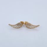 Topos Alas 1.8gr / Circones Blancos Oro Amarillo 18K &