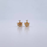 Topos Corona 0.9gr / Circones Blancos Oro Amarillo 18K &