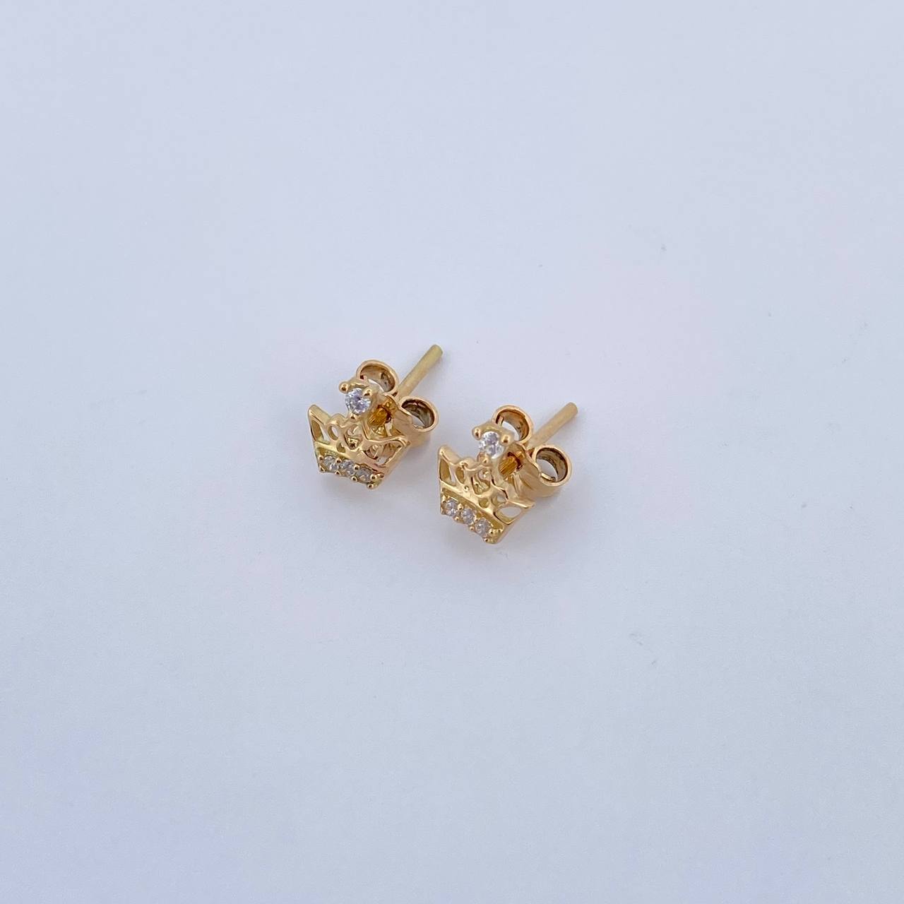 Topos Corona 0.9gr / Circones Blancos Oro Amarillo 18K &