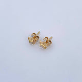 Topos Corona 0.9gr / Circones Blancos Oro Amarillo 18K &