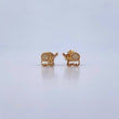 Topos Elefante 1.15gr / Circones Blancos Oro Amarillo 18K &