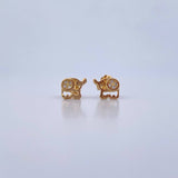 Topos Elefante 1.2gr / Circones Blancos Oro Amarillo 18K &