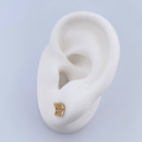 Topos Elefante 1.15gr / Circones Blancos Oro Amarillo 18K &