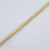 Pulso Tipo Militar 4.65gr / 19.4cm / 3.6mm Bolas Diamantadas Oro Amarillo 18K &