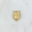 Herraje Crucero Virgen Milagrosa 1.05gr / 1.7cm / Ovalo Troquelado Oro Amarillo 18K