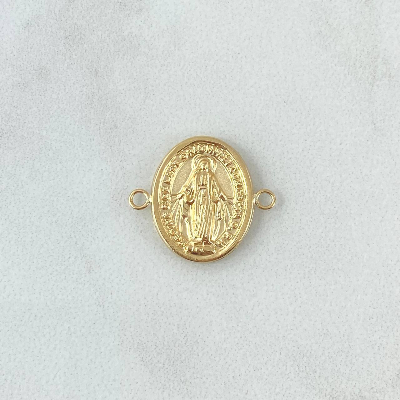 Herraje Virgen Milagrosa 1gr / 1.7cm / Ovalo Troquelado Oro Amarillo 18K