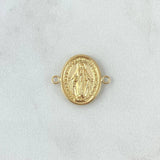 Herraje Virgen Milagrosa 1.05gr / 1.7cm / Ovalo Troquelado Oro Amarillo 18K