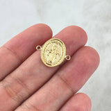 Herraje Virgen Milagrosa 1.05gr / 1.7cm / Ovalo Troquelado Oro Amarillo 18K