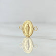 Herraje Virgen Milagrosa 0.45gr / 1.1cm / Ovalo Mate Oro Amarillo 18K