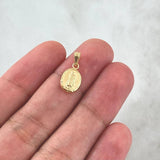 Dije Virgen Guadalupe 0.45gr / 1.7cm / Mate Cargador Bordeado Oro Amarillo 18K ©