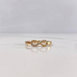 Anillo Infinito 1.9gr / T6 3/4 / Diamantes 08pts Oro Amarillo 18K (Joya) &