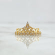 Anillo Tiara 2.25gr / T6 1/2 / Circones Blancos Oro Amarillo 18K *