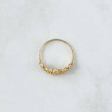 Anillo Tiara 1.8gr / T8 1/4 / Circones Blancos Oro Amarillo 18K *