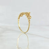 Anillo Tiara 2.25gr / T6 1/2 / Circones Blancos Oro Amarillo 18K *