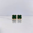 Topos Trebol VCyA 2.15gr / Electroestatico Verde Oro Amarillo 18K &