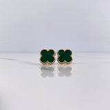 Topos Trebol VCyA 2.15gr / Electroestatico Verde Oro Amarillo 18K &