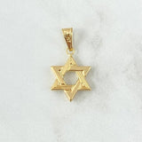 Dije Estrella de David 1.15gr / 2.8cm / Rayada Oro Amarillo 18K