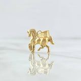 Dije Caballo 0.95gr / 1.8cm / Mate Oro Amarillo 18K