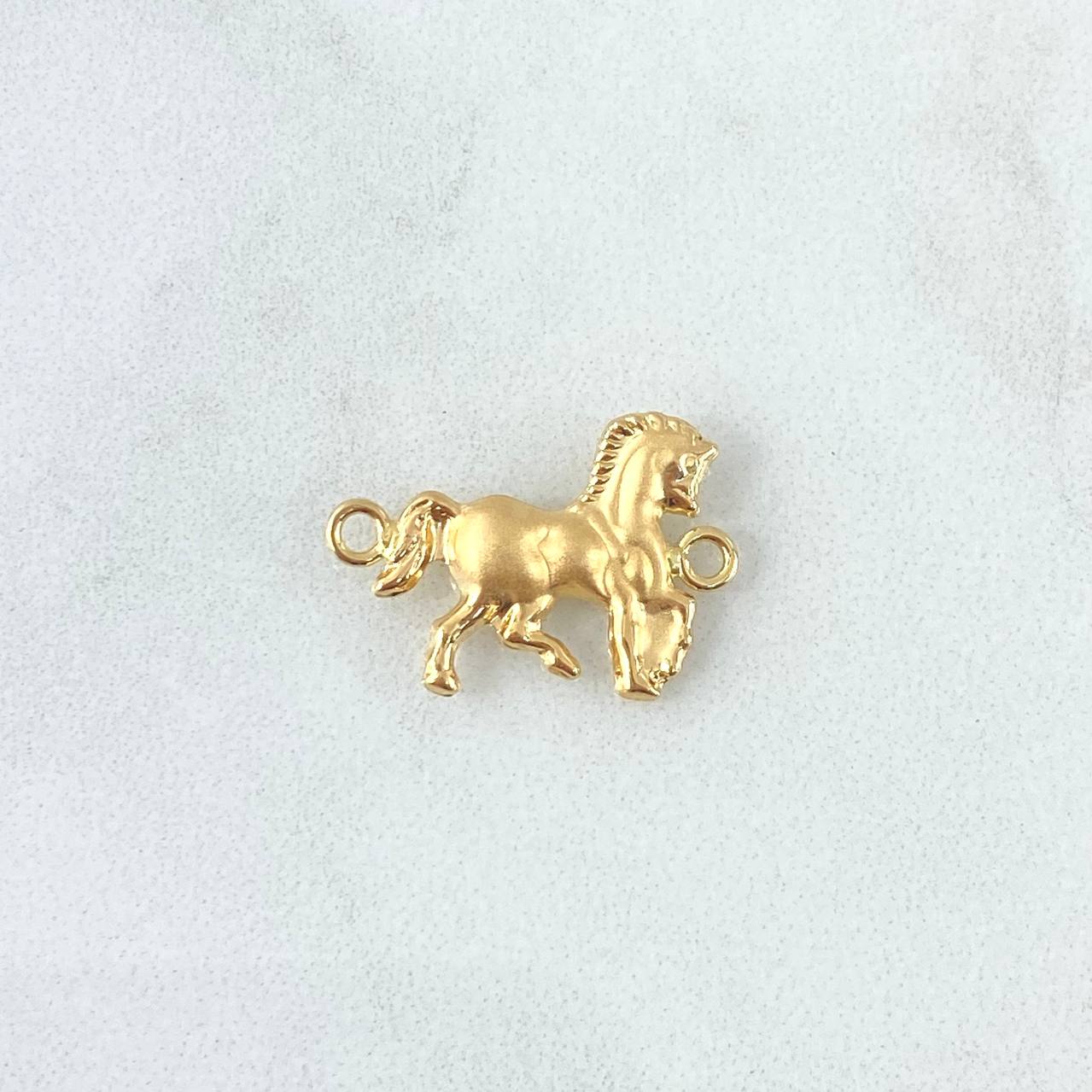 Herraje Caballo 0.95gr / 2cm / Mate Oro Amarillo 18K ©